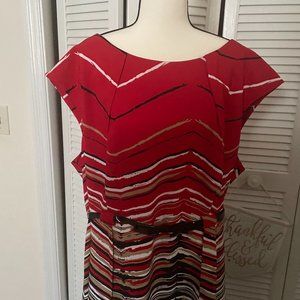 Plus Size 22 w Red striped dress